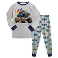 thumbnail image 1 of Caqnni Unisex Child's Basic Set Long Sleeve Crewneck & Elastic Band Pants 2 Piece, The Go-To Soft Outfit for Cool Summer to Fall Days(A-Grey,8-9 Years), 1 of 6