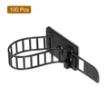 thumbnail image 3 of Uxcell 100Pack Adhesive Cable Clips, Adjustable Nylon Cable Cord  (Black, 110mm/4.33"), 3 of 6
