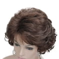 thumbnail image 4 of Lydell 8" Short Curly Women Wigs, Soft Shaggy Layered Classic Cap Full Synthetic Wig, Medium Auburn, 4 of 6