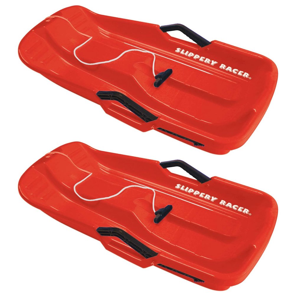 Slippery Racer Downhill Thunder Kids Toddler Plastic Toboggan Snow Sled