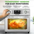 thumbnail image 3 of NutriChef 26L Electric Air Fryer Oven | 1700W Countertop Rotisserie & Air Fryer | 360° Rotating Feature | 10 Digital Menu Presets | Includes Drip Tray, Air Frying Basket & Bake Rack 15x16x14 (Silver), 3 of 7