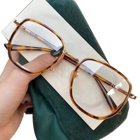 YSTINNG Blue Light Blocking Glasses Square Stylish Retro Anti Eyestrain Lightweight Eyeglasses for Women Men C311-4913