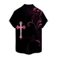 thumbnail image 5 of adaychics Mens Christian Button Up Shirts Cross Floral Print Summer Button Up Shirts Fashion Collared Tops for Vacation Beach, 5 of 7