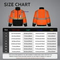 thumbnail image 3 of TCCFCCT Hi Vis Jackets for Men, Class 3 Reflective Safety Jackets for Men, Waterproof High Visibility Winter Bomber Rain Jacket for Mens Construction Work, High Vis Jacket, Meets Ansi, J-Orange XL, 3 of 7