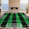 thumbnail image 2 of Design&I 5'x7' Washable Area Rug Goal Net Grid Pitch Stripe Door Center Markings Soccer Field Refined Structured for Small Living Room, Bedroom, Sleek Flatweave Pet Friendly & Non-Slip, 2 of 7