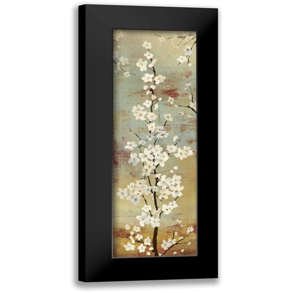 Jensen, Asia 7x14 Black Modern Framed Museum Art Print Titled - Blossom Canopy II