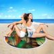thumbnail image 3 of Toalla de playa redonda de microfibra estampada, súper colorida, resistente a la arena, manta de playa, tapete de playa, toalla multiusos para viajes y piscina., 3 of 6