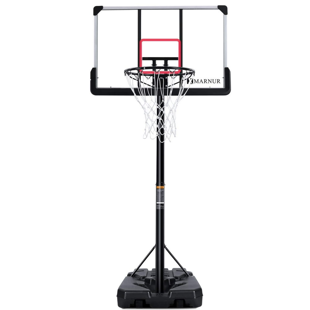 MARNUR 44inch Basketball Hoop Basketball System, 6 ft 7 in to 10 ft