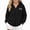 Black, variant on NAISIBABY Girls Hooded Sweatshirt – Fleece-Lined Long Sleeve Casual Zip-Up Jacket Purple Size 9