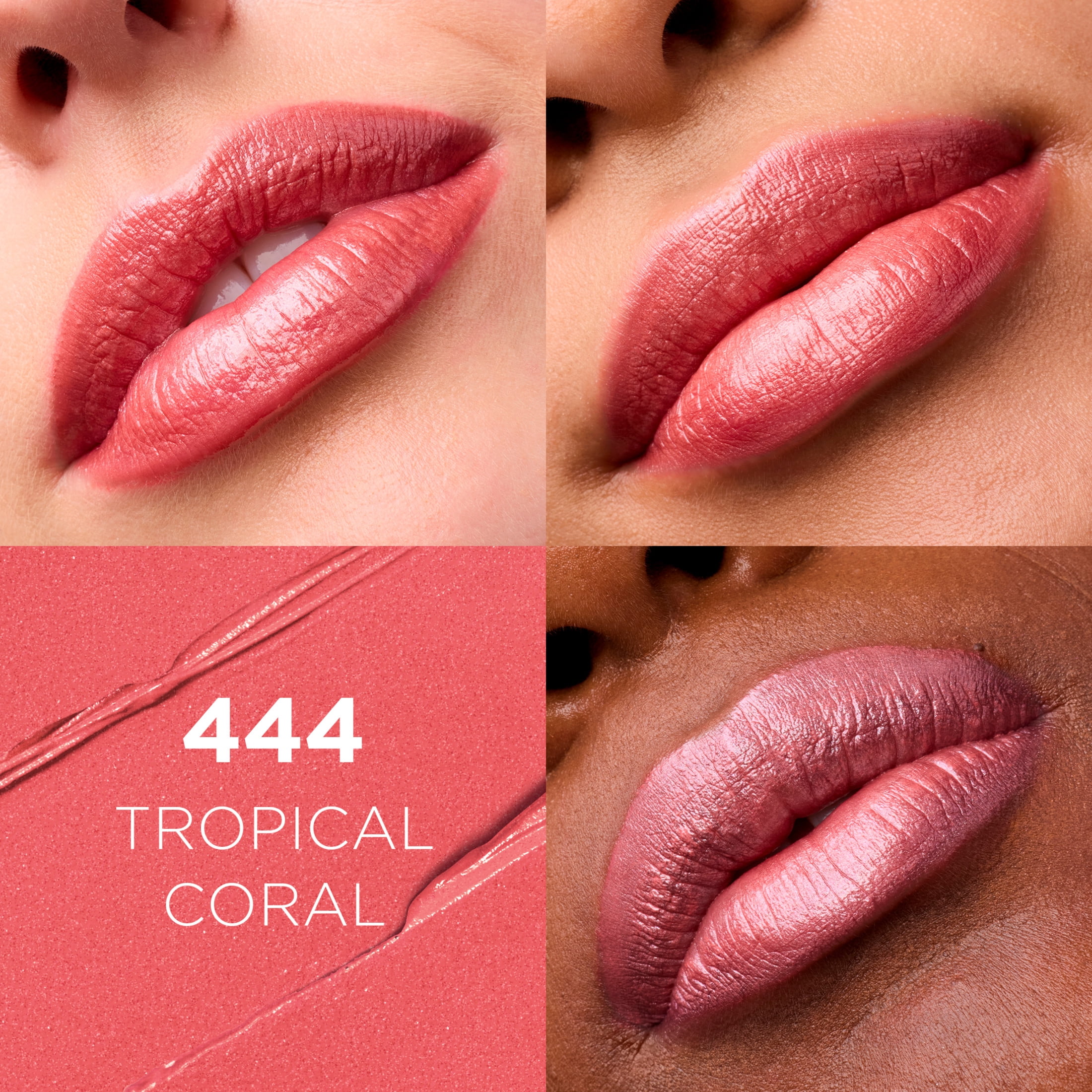 (2 pack) L'Oreal Paris Colour Riche Original Satin Lipstick for Moisturized Lips, 444 Tropical Coral