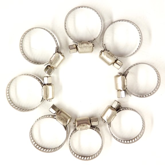 Handdo Hose Clamps - 15 Packs 3/4"-1" Adjustable Stainless Steel Worm Drive Hose Clamps Fuel Line Hose Clamps Assortment Kit Fits for Securing Hoses, Pipe, Cable, Tube, and More