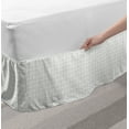 thumbnail image 2 of Abstract Bed Skirt, Monotone Simplistic Rounds and Diagonal Shapes on a Plain Background, Elastic Bedskirt Dust Ruffle Wrap Around for Bedding Decor, 4 Sizes, Pale Olive Green White, by Ambesonne, 2 of 2