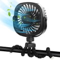 thumbnail image 1 of Stroller Fan, Portable Handheld Fan Battery Powered Clip On Fan Personal Desk Baby Fan with Flexible Tripod, 3 Speed Settings, 360ºRotation, USB Fan for Stroller, Camp, Car, Travel, Gym, 1 of 5