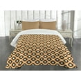 thumbnail image 3 of Ambesonne Ikat Quilted Bedspread Set 3 Pcs, Geometric Indonesian Vivid, King Size, Orange Yellow Indigo, 3 of 5