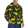 thumbnail image 2 of Xecao Cute Cartoon Dinosaurs Pattern Men's Adult Pullover Hoodie,Hooded Sweatshirt-Large, 2 of 7
