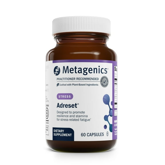 Metagenics Adreset - Adaptogen Supplement - Fatigue Relief* - With Asian Ginseng & Cordyceps - Non-GMO & Gluten-Free - 60 Capsules