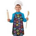 thumbnail image 2 of Colorful Animal Footprints Kids Aprons for Girls and Boys,Adjustable Neck Strap Toddler Aprons for Kids Cooking Baking, 2 of 7