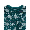 thumbnail image 2 of Wonder Nation Toddler Girls Long Sleeve Tight Fit Top and Pants Sleep Set, 2-Piece, Sizes 12M-5T, 2 of 3