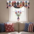 thumbnail image 4 of Independence Day Tie Up Valances Curtain, Adjustable Kitchen US Flag Dogs Valances for Windows Decor, Rod Pocket Short Curtains Set for Bedroom/Bathroom, 54"x18", 4 of 9