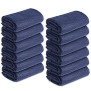 SuperDeal 12pcs 35lb 80 x 72 Moving Blankets Furniture Packaging Pads Cotton & Polyester