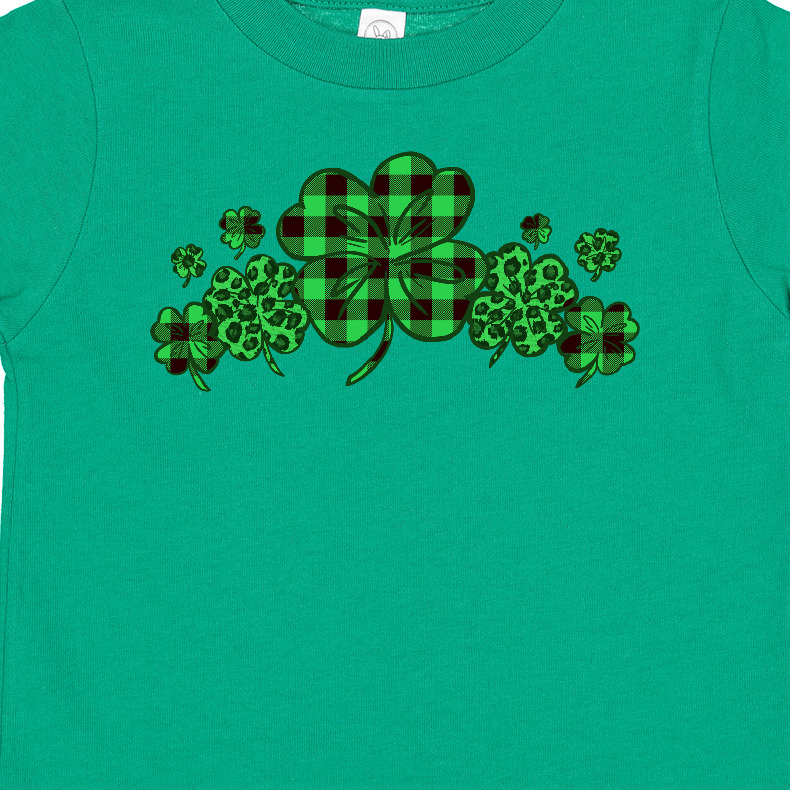 Inktastic St. Patrick's Day Clovers in Plaid Boys or Girls Toddler T-Shirt - image 3 of 4