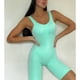 thumbnail image 3 of Body deportivo para mujer, monos de yoga de color puro, ajustados, ajustados, con espalda de belleza en U profunda, para mujer, azul lago claro S, 3 of 8