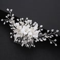 thumbnail image 4 of Flor para el cabello nupcial Aleación Resina Elegante Hermoso Con estilo Simple Estilo americano europeo Accesorios para el cabello de boda Flor de resina blanca, 4 of 6