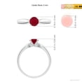 thumbnail image 5 of ANGARA Natural Solitaire Round Ruby Tapered Shank Ring in 14K White Gold for Women (Size-5mm) | July Birthstone, Birthday, Anniversary, Jewelry Gift for Women | Natural Ruby Ring, 5 of 10