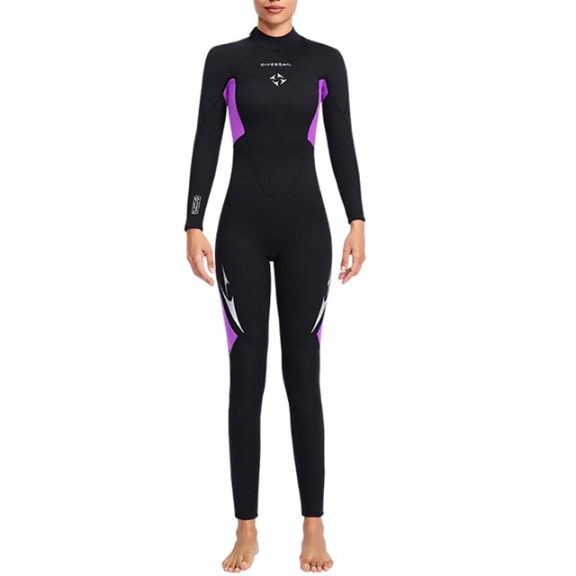 Naiovety DIVE SAIL Trajes de neopreno de 3MM Traje de buceo de neopreno SCR Pantalones largos de manga larga Traje de surf resistente al desgaste para Deportes acuáticos Púrpura SG Naiovety OD003296-25
