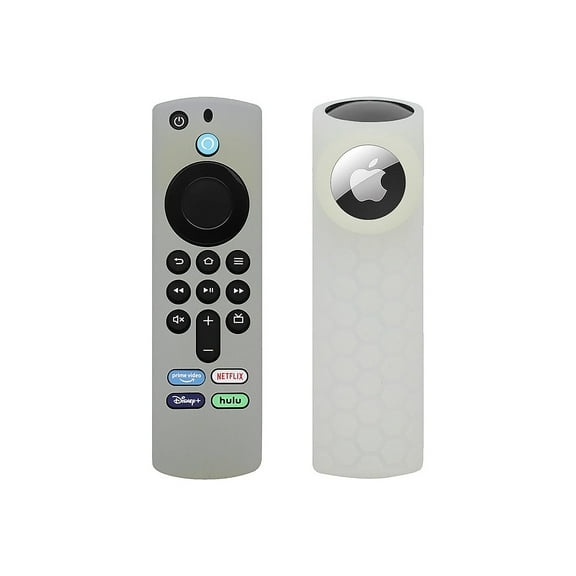 SaharaCase Amazon Fire TV Stick 4K (3rd Gen) Remote Silicone Case for Apple AirTag Gray (AT00040)
