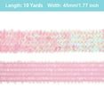 thumbnail image 2 of Uxcell 10 Yards 1.8 Inch Elastic Sequins Trim Flat Stretch Sequin Ribbon Strip, Pink, 2 of 6