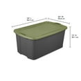 thumbnail image 4 of Sterilite Extra Large EZ Carry Storage Bin, 30 Gallon Plastic Storage Tote with Full-Grip Handles, Gray/Green, 4 of 12