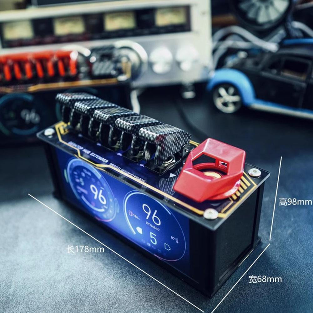 Retro USB Strip Original Switches Cool USB Charging Hub for Desktop Use and Gadget Charging