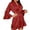 Red, variant on XMMSWDLA Womens Silk Ruffle Robe Short Satin Kimono Robe Half Sleeve Bathrobe Bridesmaid Wedding Party Dressing Gown Silk Pajamas for Women