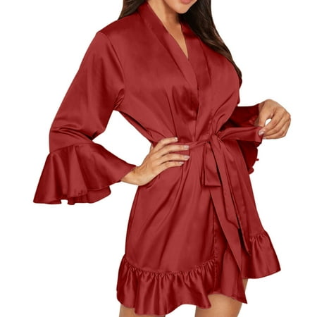 

Jiyugala Pajamas Robe for Women Plus Size Lace Lingerie Nightwear Underwear Nightgowns Sleepwear