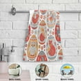 thumbnail image 5 of Painted Easter Eggs Hand Towels 2 PCS, Funny Animals Kitchen Towel Ultra Soft and Highly Absorbent,Decorative Fingertip Face Towel for Bathroom Hotel, 28.3"x14.4", 5 of 5