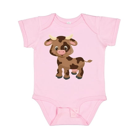 

Inktastic Cute Brown Cow with Brown Spots Gift Baby Boy or Baby Girl Bodysuit