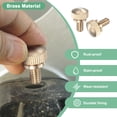 thumbnail image 2 of Uxcell 6-Pack Knurled Thumb Screws, M6x10mm Solid Brass Flat Head Knobs Bolts with Shoulder Grip Fasteners, 2 of 6
