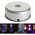 thumbnail image 2 of 7 Crystals Glass Art Figure LED Display Stand 7 Colorful Jewelry Rotating Stand 90 Rotating Lamp Holder DIY, 2 of 5