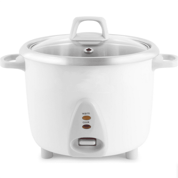 Housewares Select Stainless Rice Cooker & Warmer with Uncoated Inner Pot, 14-Cup(cooked) / 3Qt