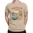 thumbnail image 2 of Route 66 & Chill Vintage Vibe Graphic Men's Natural T-shirts, 2 of 3