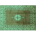 thumbnail image 1 of Ahgly Company Indoor Rectangle Oriental Turquoise Blue Industrial Area Rugs, 2' x 5', 1 of 4