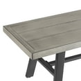 thumbnail image 4 of Ulax Furniture 70” Outdoor Bench E-coating Metal Patio Garden Bench, Mix Gray, 4 of 5