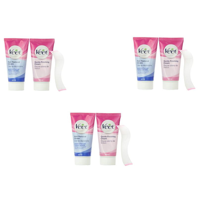 Veet, Hair Removal Kit, Gel/Cream, Sensitive Skin, Bikini ...