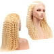 thumbnail image 5 of Peluca dorada de cabello largo y rizado con ondas en la línea del cabello., 5 of 7