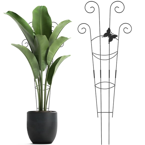 2Pcs 30 Inch Garden Trellis for Potted Climbing Vegetation Expandable Metal Houseplant Trellis for Flowers Vine Ivy Balcony Indoor