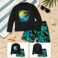 thumbnail image 7 of Big Chill Rash Guard Swim Set, Size 8, Black Palm Sunset (Boy's), 7 of 7