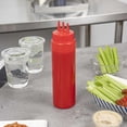 thumbnail image 3 of 24 oz Red Plastic Ketchup Squeeze Bottle - with Triple Dispersion Tip - 2 1/2" x 2 1/2" x 9 3/4" - 6 count box, 3 of 10