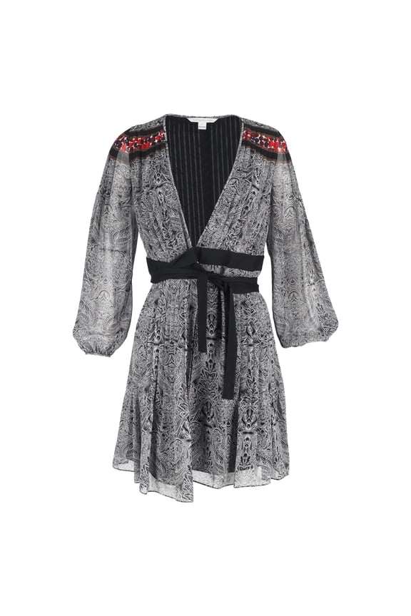 Pre-Owned Diane von Furstenberg Bianka Wrap Dress in Multicolor Silk