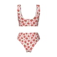 thumbnail image 6 of Rocae Strawberry Flower for Bikini Set for Women Two Piece Sexy High Swimsuits Split Crossover Bikini Small, 6 of 9
